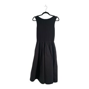 Commense Women's Leisure Crew Neck Maxi Dress Casual Sleeveless Black Size M
